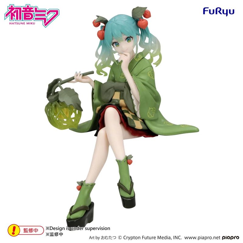 "Vocaloid Hatsune Miku" Noodle Stopper Figure Flower Fairy Winter Cherry Green Color Ver.